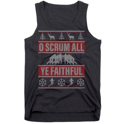 O Scrum All Ye Faithful Ugly Christmas Sweater Tank Top