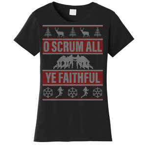 O Scrum All Ye Faithful Ugly Christmas Sweater Women's T-Shirt