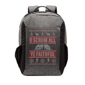 O Scrum All Ye Faithful Ugly Christmas Sweater Vector Backpack