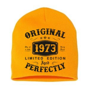 Original 1973 50 Years Old 50th Birthday Gifts Short Acrylic Beanie