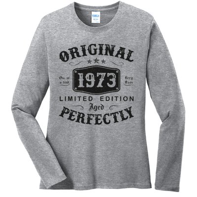 Original 1973 50 Years Old 50th Birthday Gifts Ladies Long Sleeve Shirt