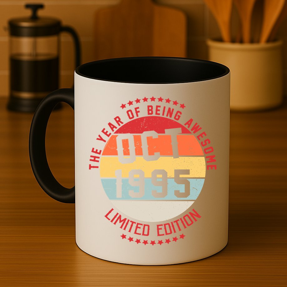 Oct 1995 Birthday The Year Of Being Awesome Gift Mug
