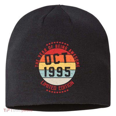 Oct 1995 Birthday The Year Of Being Awesome Gift Sustainable Beanie