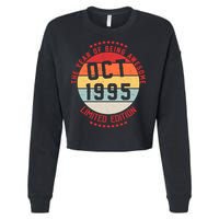 Oct 1995 Birthday The Year Of Being Awesome Gift Cropped Pullover Crew