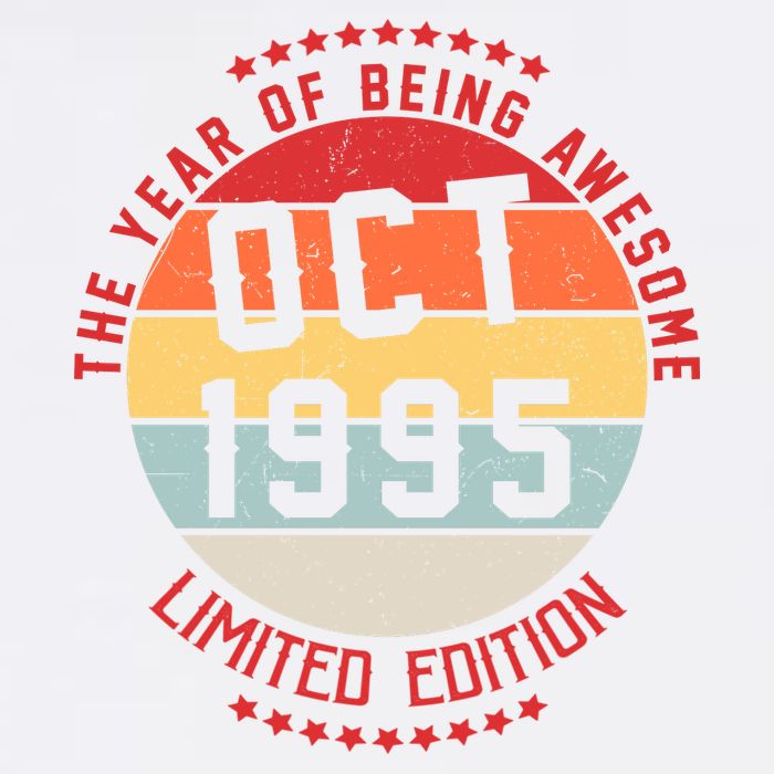 Oct 1995 Birthday The Year Of Being Awesome Gift Garment-Dyed Sweatshirt