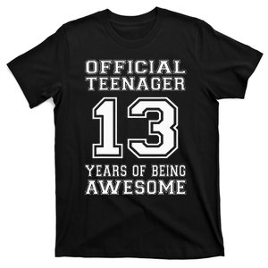 .O.fficial 13th Birthday Celebration Gifts for Teenagers T-Shirt