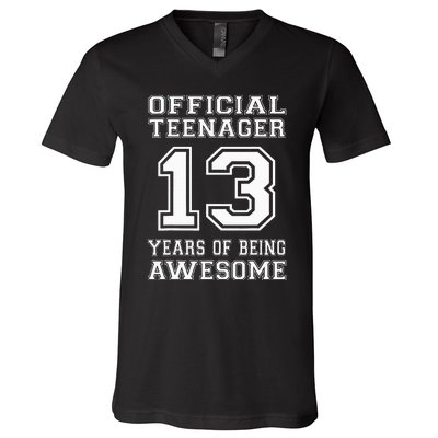 .O.fficial 13th Birthday Celebration Gifts for Teenagers V-Neck T-Shirt