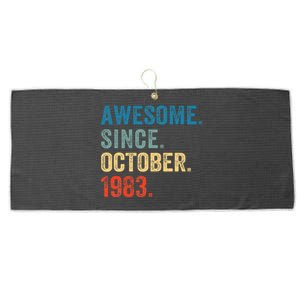 October 1983 Celebrating 40 Years old birthday Large Microfiber Waffle Golf Towel