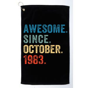 October 1983 Celebrating 40 Years old birthday Platinum Collection Golf Towel