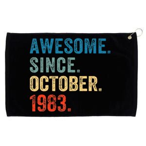 October 1983 Celebrating 40 Years old birthday Grommeted Golf Towel