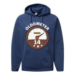 Oldometer 14 Gift Performance Fleece Hoodie