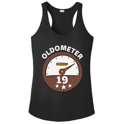 Oldometer 19 Gift Ladies PosiCharge Competitor Racerback Tank