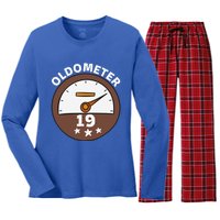 Oldometer 19 Gift Women's Long Sleeve Flannel Pajama Set 