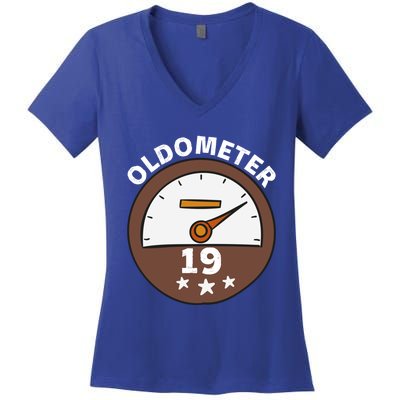 Oldometer 19 Gift Women's V-Neck T-Shirt