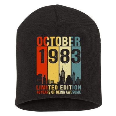 October 1983 Limited Edition 40 Years Of Being Awesome Short Acrylic Beanie