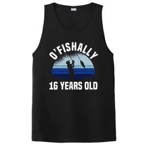 Ofishally 16 Years Old Fisherman 16th Birthday Fishing PosiCharge Competitor Tank