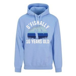 Ofishally 16 Years Old Fisherman 16th Birthday Fishing Unisex Surf Hoodie