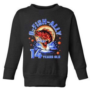 OFishAlly 14 Years Oldns 14th Birthday Fishing Toddler Sweatshirt