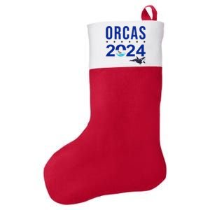 Orcas 2024 Awareness Felt Holiday Christmas Stocking