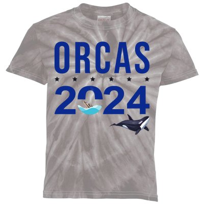 Orcas 2024 Awareness Kids Tie-Dye T-Shirt