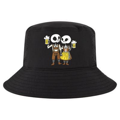 Oktoberfest 2023 Beer Drinking Skeleton Couple Cool Comfort Performance Bucket Hat