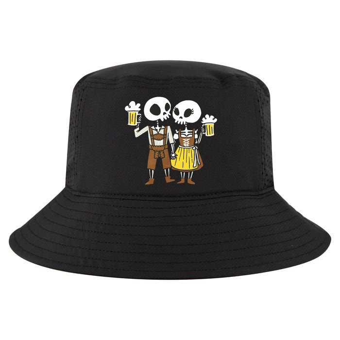 Oktoberfest 2023 Beer Drinking Skeleton Couple Cool Comfort Performance Bucket Hat