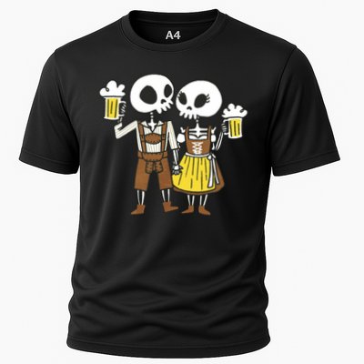 Oktoberfest 2023 Beer Drinking Skeleton Couple Performance Shirt