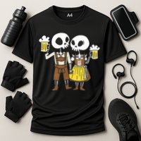 Oktoberfest 2023 Beer Drinking Skeleton Couple Performance Shirt