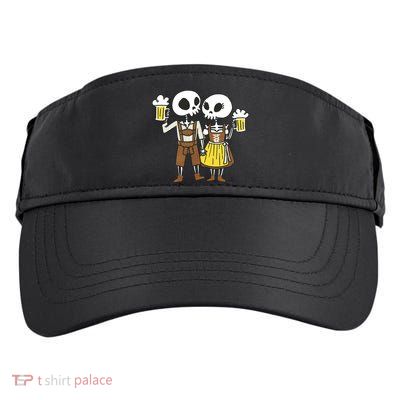 Oktoberfest 2023 Beer Drinking Skeleton Couple Adult Drive Performance Visor