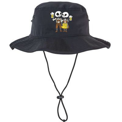 Oktoberfest 2023 Beer Drinking Skeleton Couple Bucket Hat