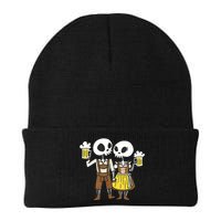 Oktoberfest 2023 Beer Drinking Skeleton Couple Beanie