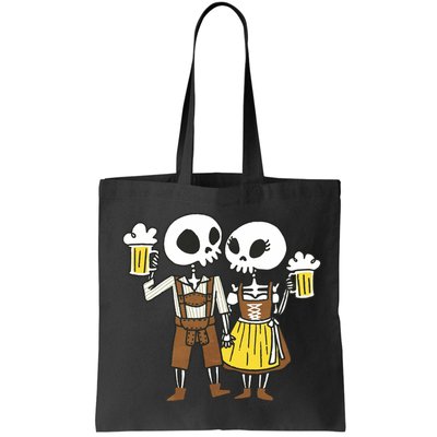 Oktoberfest 2023 Beer Drinking Skeleton Couple Bag