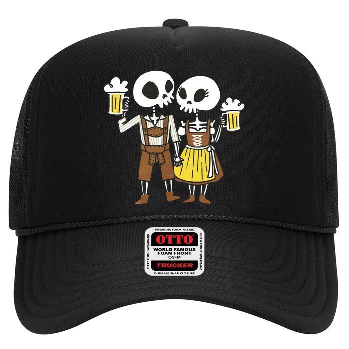 Oktoberfest 2023 Beer Drinking Skeleton Couple Hat