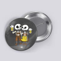 Oktoberfest 2023 Beer Drinking Skeleton Couple Button