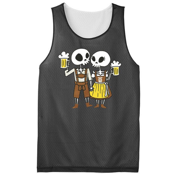 Oktoberfest 2023 Beer Drinking Skeleton Couple Mesh Reversible Basketball Jersey Tank