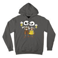 Oktoberfest 2023 Beer Drinking Skeleton Couple Tall Hoodie