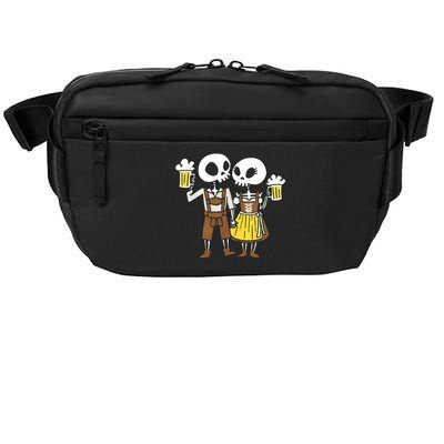 Oktoberfest 2023 Beer Drinking Skeleton Couple Crossbody Pack