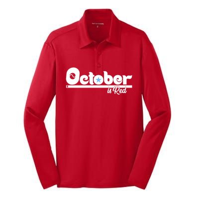 October 215 Designs Silk Touch Performance Long Sleeve Polo