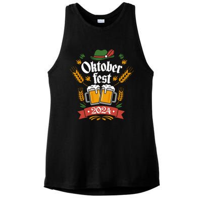 Oktoberfest 2024 Funny Oktoberfest 2024 Costume Ladies PosiCharge Tri-Blend Wicking Tank