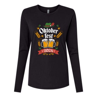 Oktoberfest 2024 Funny Oktoberfest 2024 Costume Womens Cotton Relaxed Long Sleeve T-Shirt