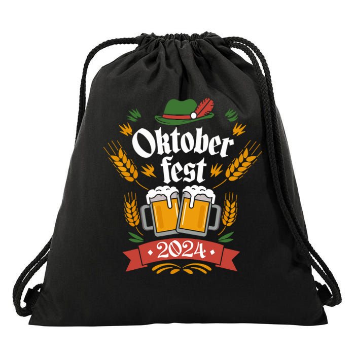 Oktoberfest 2024 Funny Oktoberfest 2024 Costume Drawstring Bag