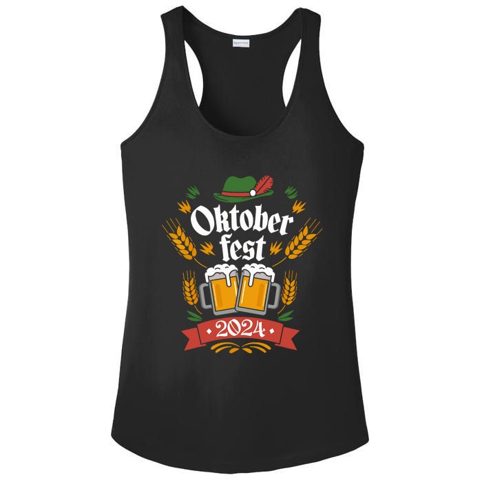 Oktoberfest 2024 Funny Oktoberfest 2024 Costume Ladies PosiCharge Competitor Racerback Tank