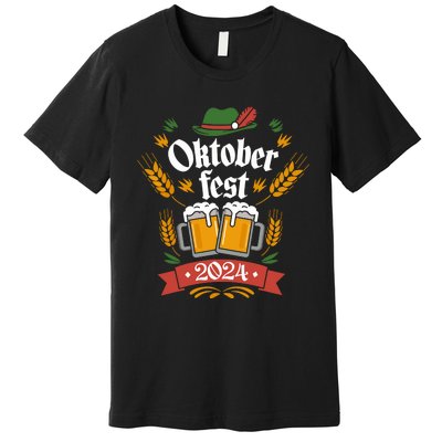 Oktoberfest 2024 Funny Oktoberfest 2024 Costume Premium T-Shirt