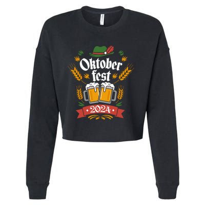 Oktoberfest 2024 Funny Oktoberfest 2024 Costume Cropped Pullover Crew