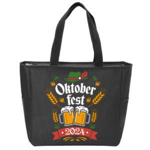 Oktoberfest 2024 Funny Oktoberfest 2024 Costume Zip Tote Bag