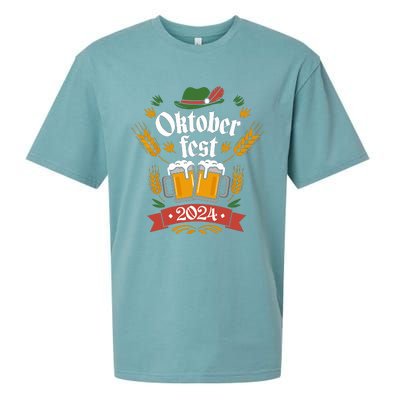 Oktoberfest 2024 Funny Oktoberfest 2024 Costume Sueded Cloud Jersey T-Shirt