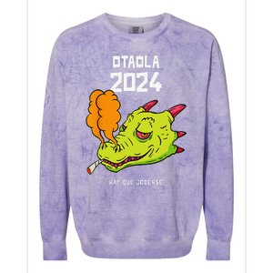 Otaola 2024 Hay Que Joderse Funny Dragon Marijuana Legal Colorblast Crewneck Sweatshirt