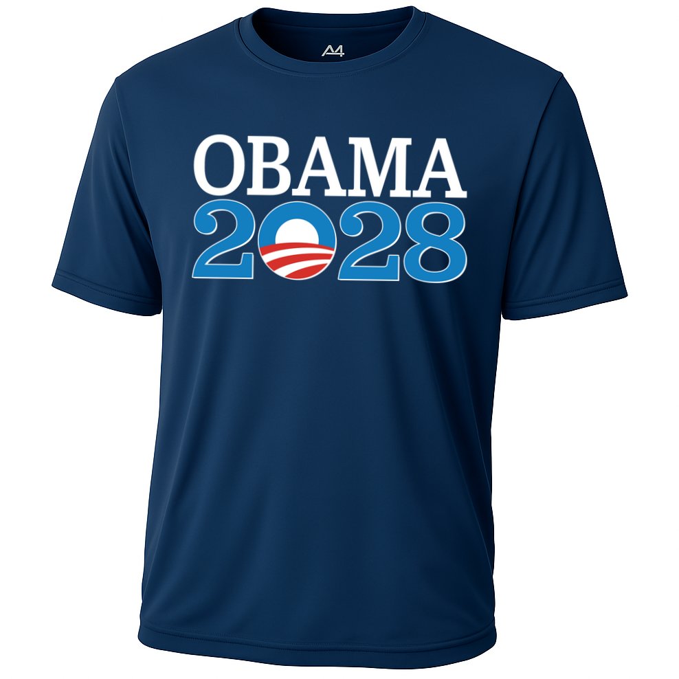 Obama 2028 Logo Cooling Performance Crew T-Shirt