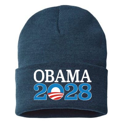 Obama 2028 Logo Sustainable Knit Beanie
