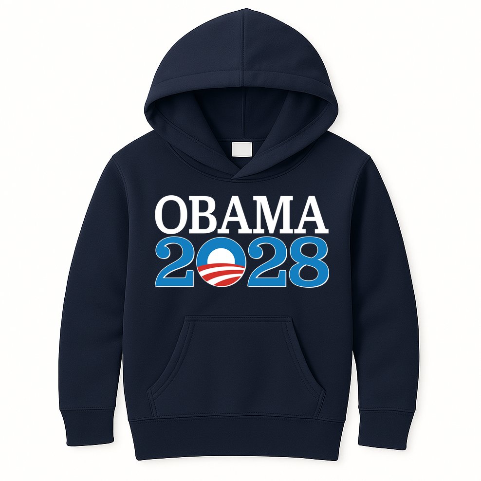 Obama 2028 Logo Kids Hoodie